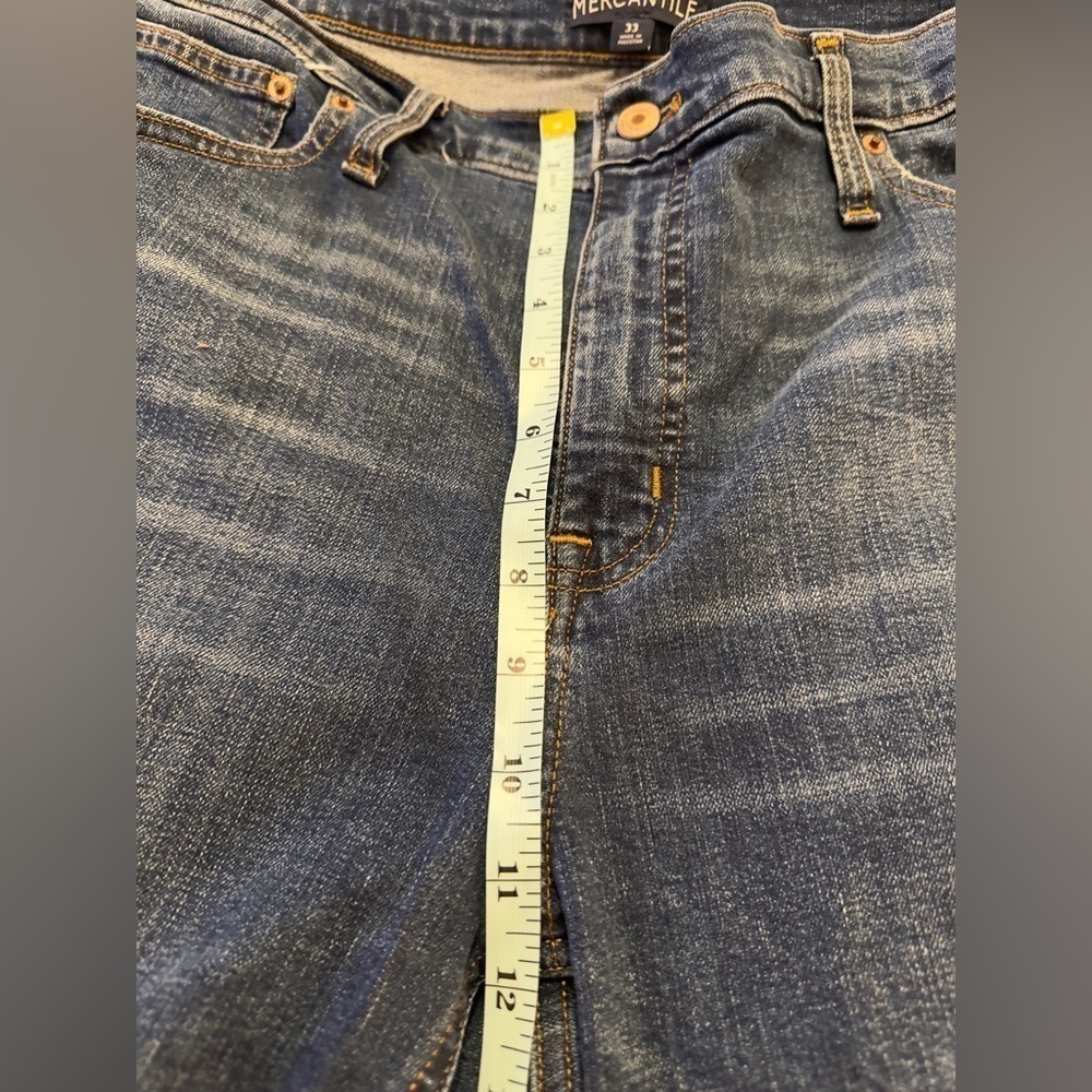 J.Crew Factory jeans size 33. Hits at ankle, relaxed, distressed, like new. - Picture 10 of 10